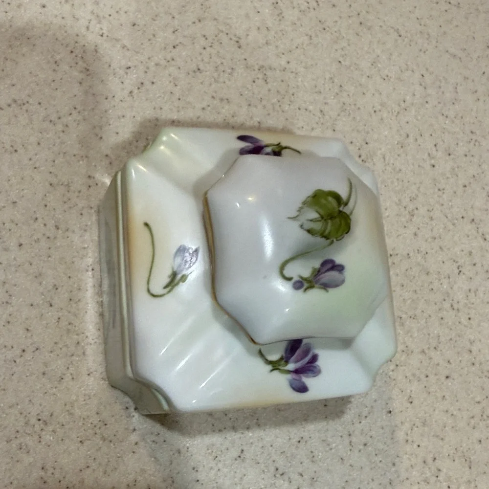 RS Prussia Floral Porcelain Trinket Box